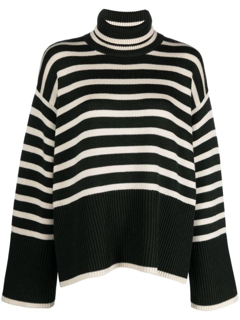 TOTEME striped wool-cotton jumper - Green von TOTEME