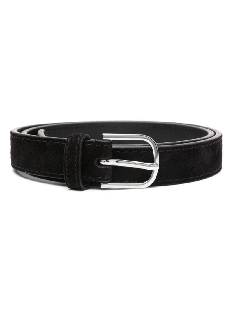 TOTEME suede buckle belt - Brown von TOTEME