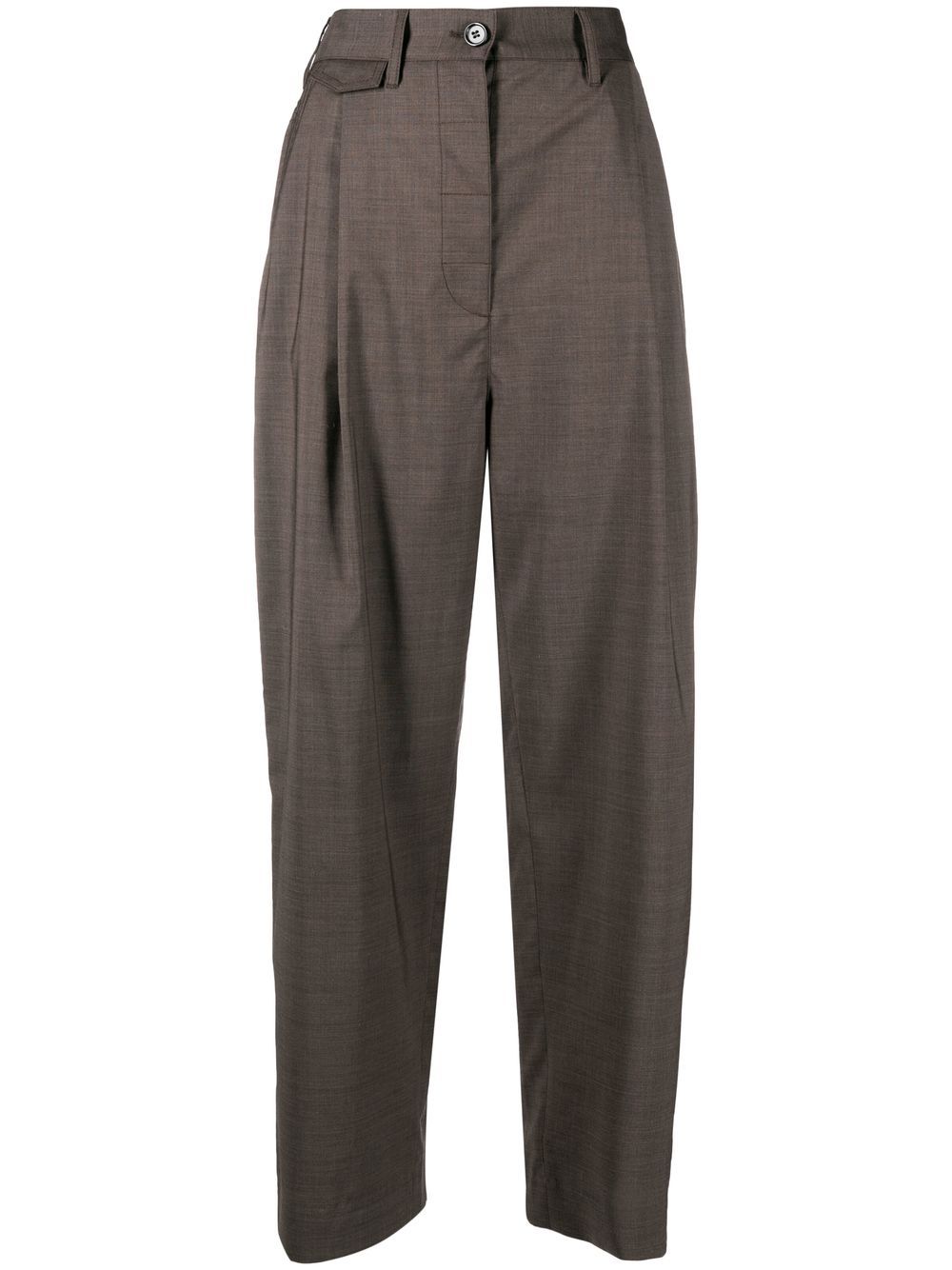 TOTEME tapered wool trousers - Brown von TOTEME