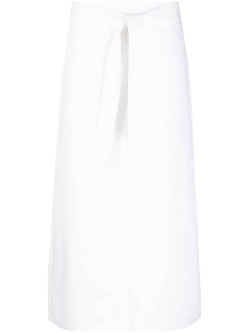 TOTEME tie-waist midi skirt - White von TOTEME