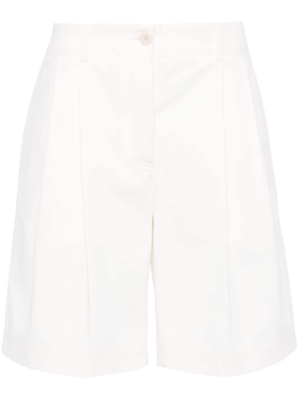 TOTEME twill pleated shorts - White von TOTEME