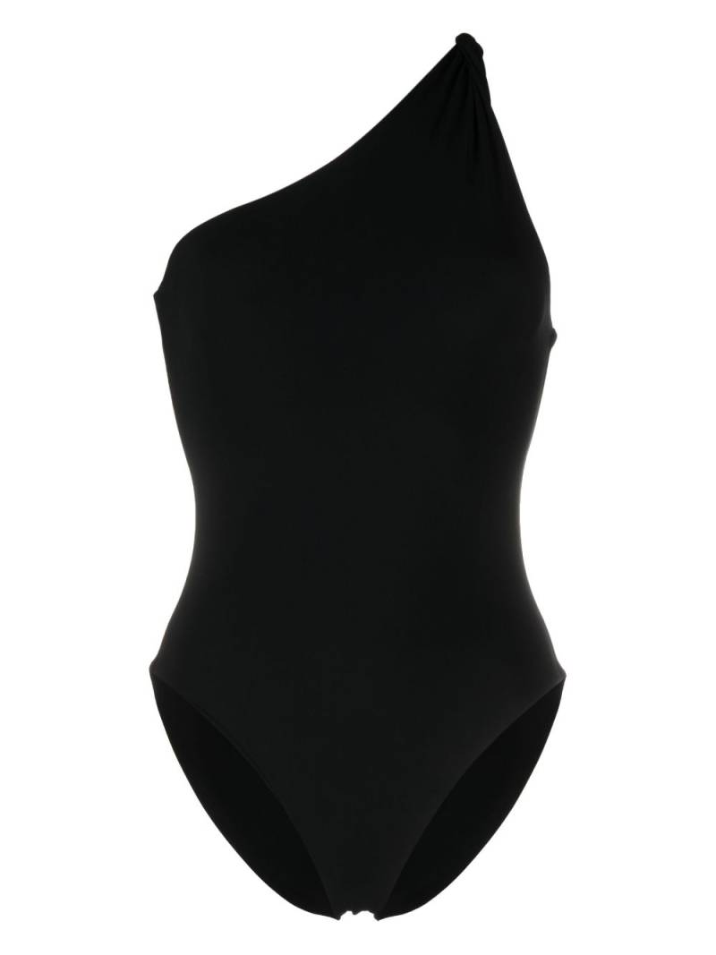 TOTEME twist-strap one-shoulder swimsuit - Black von TOTEME