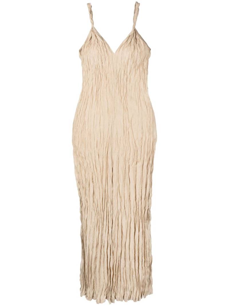 TOTEME twisted-strap crinkled dress - Neutrals von TOTEME