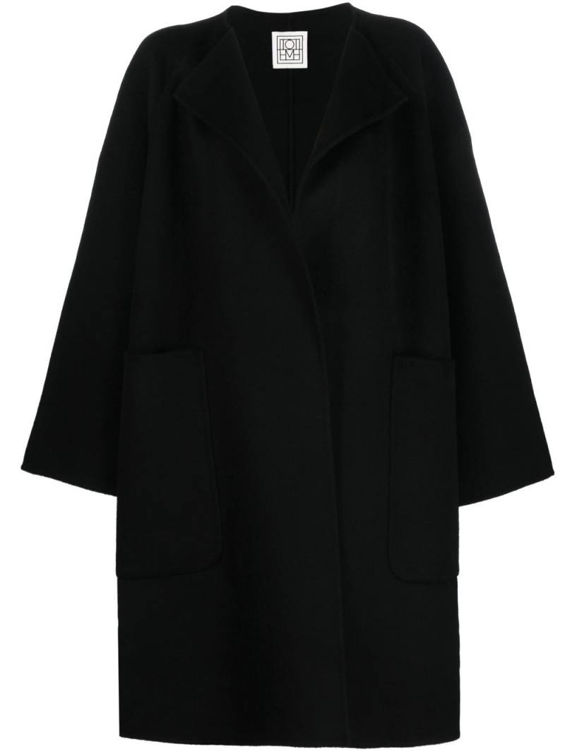 TOTEME wide-sleeved midi coat - Black von TOTEME