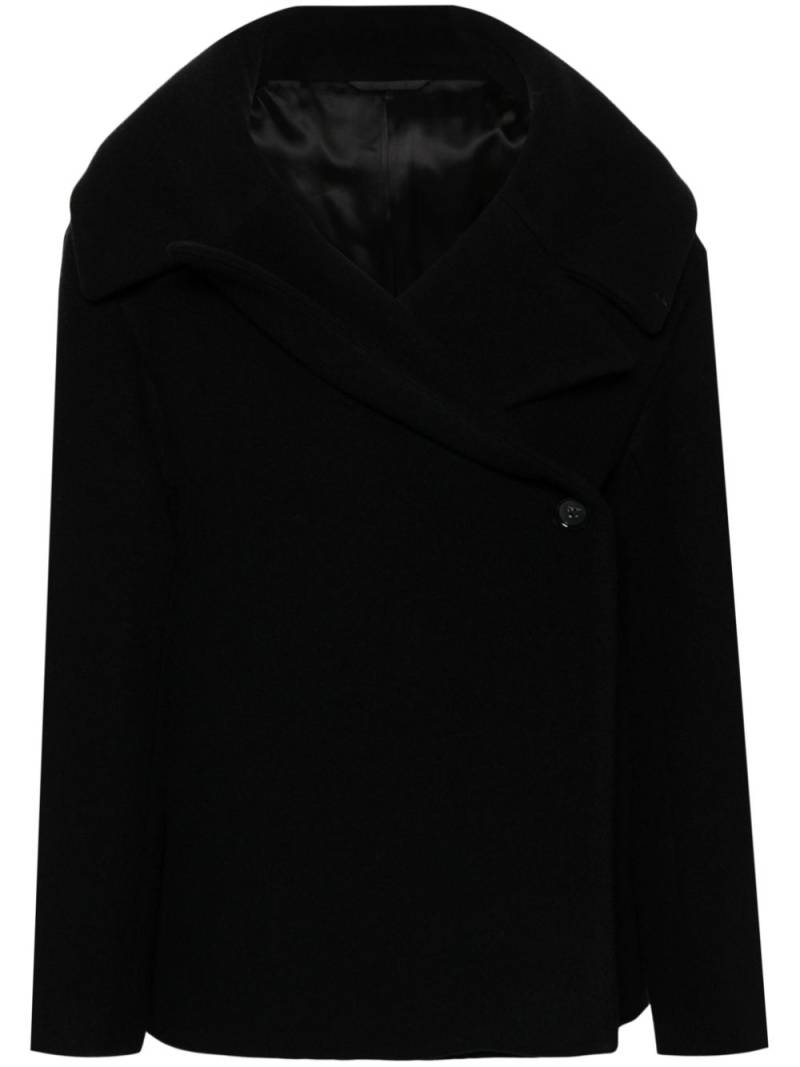 TOTEME wrap felted jacket - Black von TOTEME