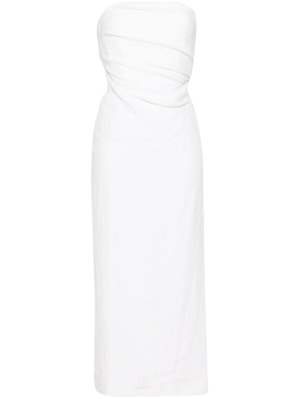 TOVE Sabella linen midi dress - White von TOVE