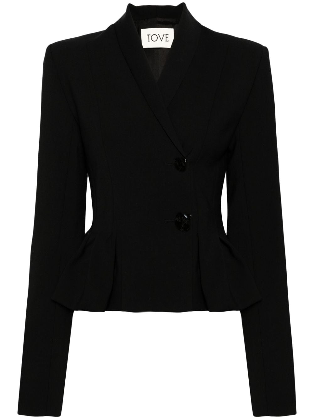 TOVE peplum-waist single-breasted blazer - Black von TOVE