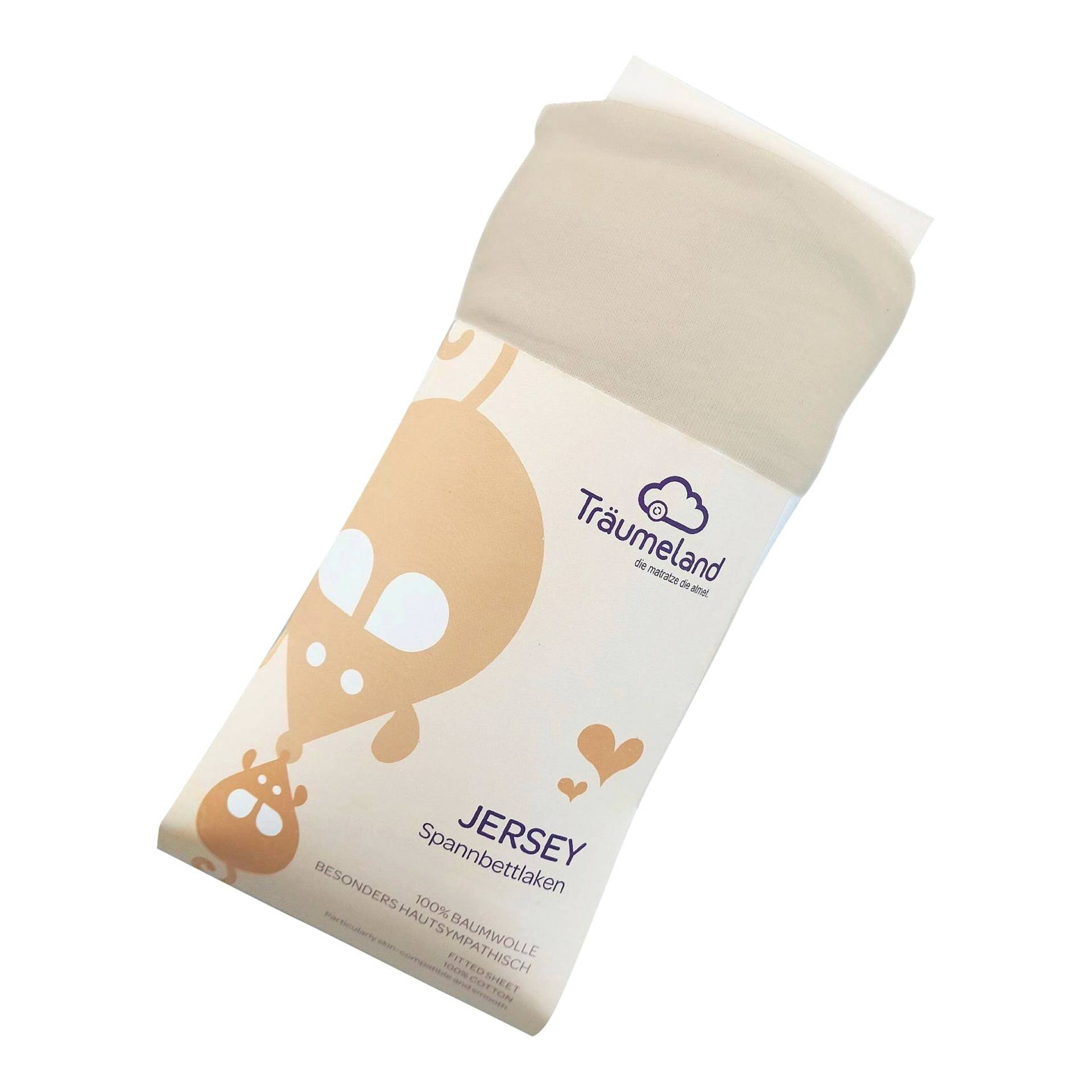 Jersey-Spannbetttuch 60x120 - 70x140 cm extra hoch Jersey-Spannbetttuch 60x120 - 70x140 cm extra hoch von Träumeland
