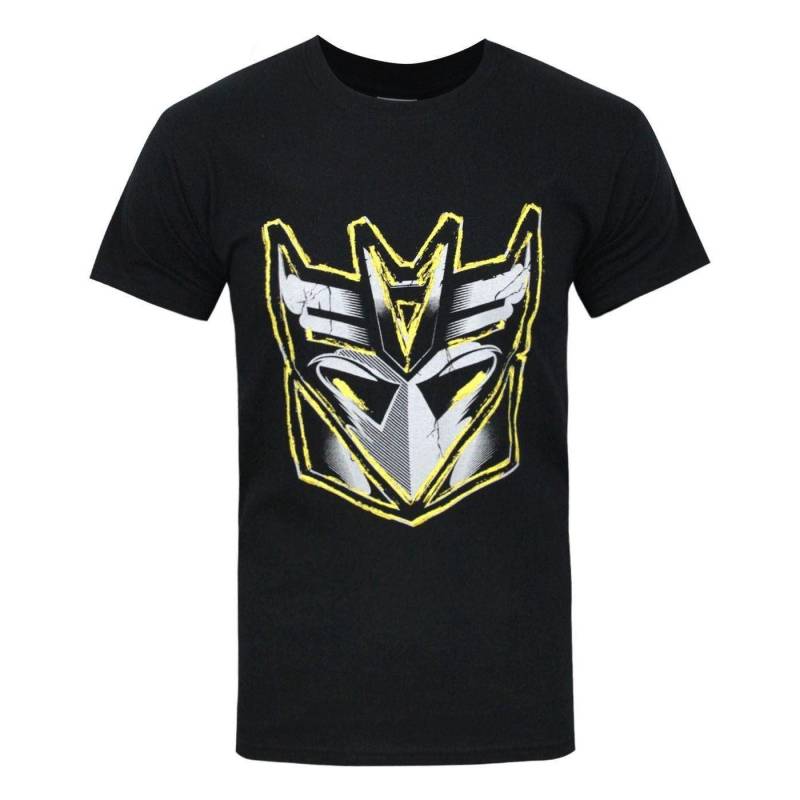 Offizielles Decepticon Metallic Logo Tshirt Herren Schwarz L von TRANSFORMERS