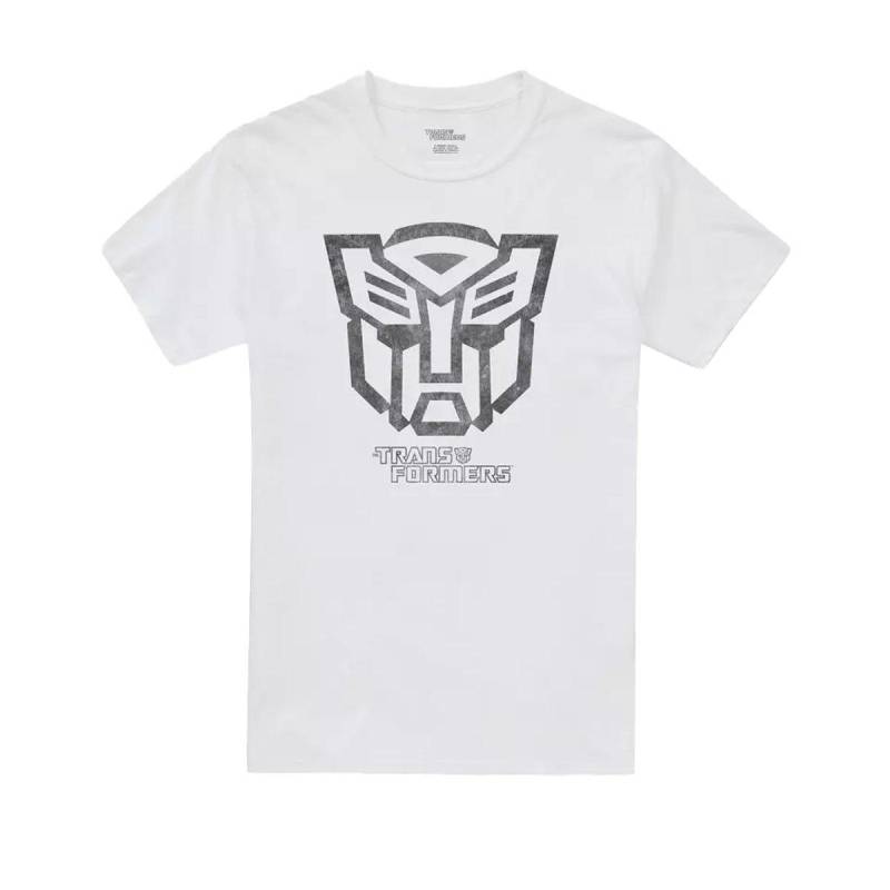 Tshirt Logo Herren Weiss L von TRANSFORMERS