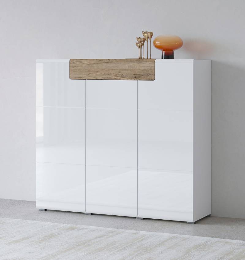 INOSIGN Highboard »Toledo,Breite 147,5 cm,trendige Hochkommode mit 3 Türen 1SK«, Hochschrank mit viel Stauraum, stylische Hochglanzfronten von INOSIGN