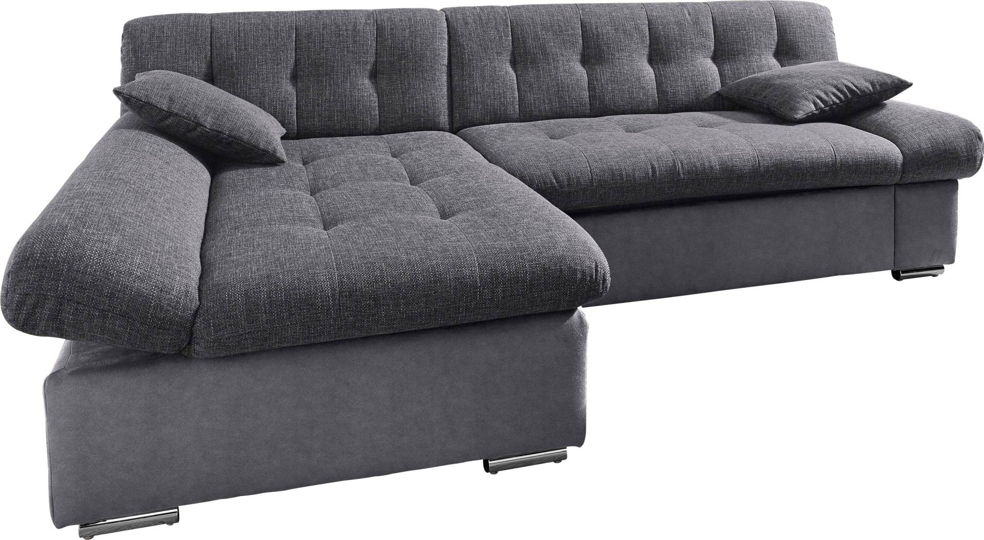 TRENDMANUFAKTUR Ecksofa »Reggae, modern und bequem, aktueller Materialmix, L-Form«, inkl. verstellbare Armlehne, wahlweise mit Bettfunktion von TRENDMANUFAKTUR