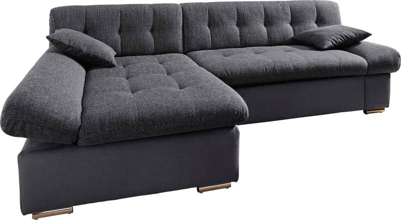 TRENDMANUFAKTUR Ecksofa »Reggae, modern und bequem, aktueller Materialmix, L-Form«, inkl. verstellbare Armlehne, wahlweise mit Bettfunktion von TRENDMANUFAKTUR