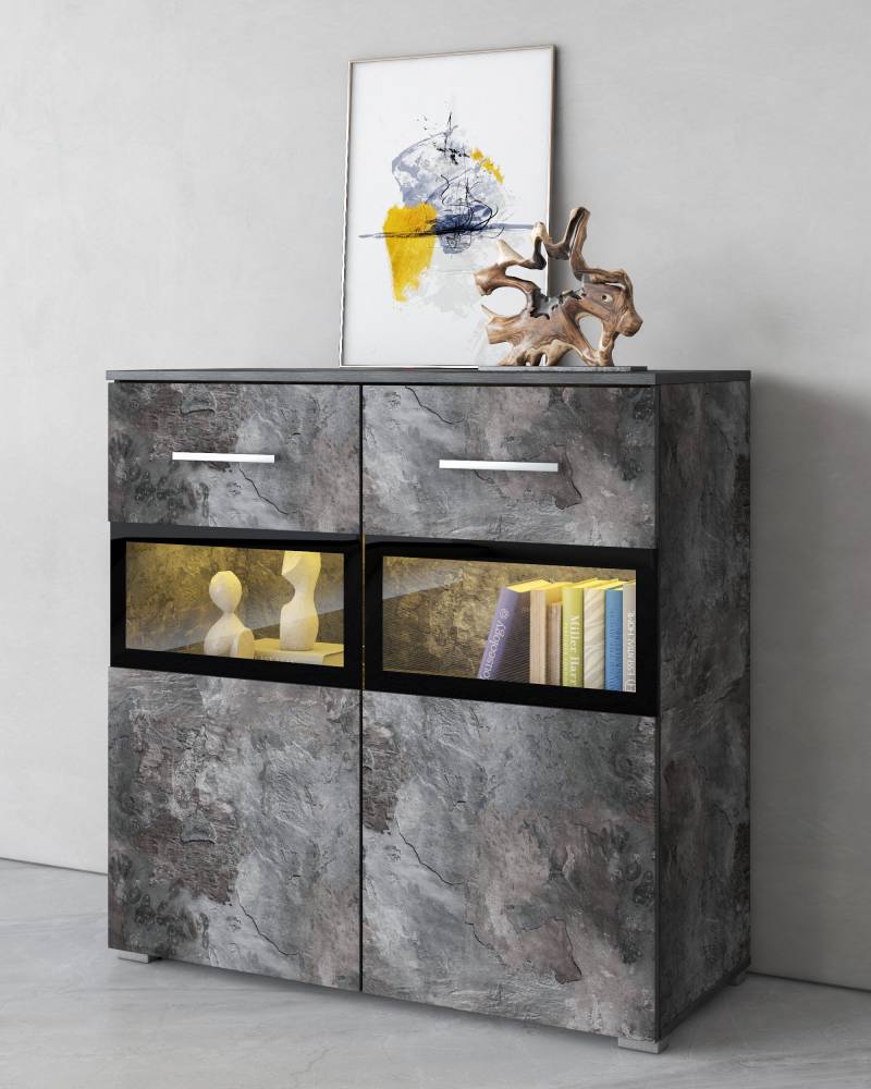 INOSIGN Sideboard »Sarah«, Breite 91 cm, Türen mit Glaseinsatz von INOSIGN