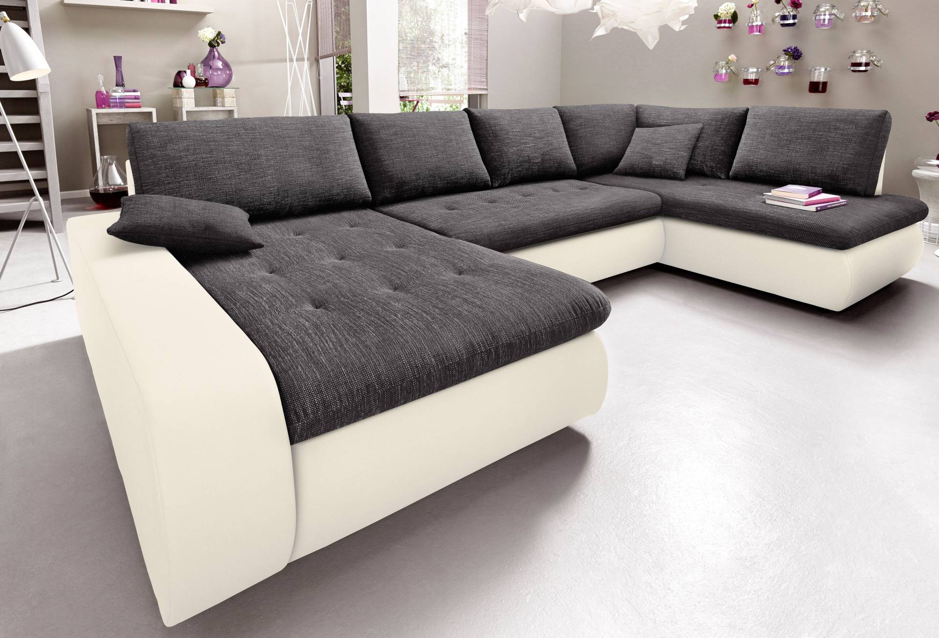 TRENDMANUFAKTUR Wohnlandschaft »Indie, toller Sitzkomfort, aufwendige Detailverarbeitung, U-Form«, wahlweise mit Bettfunktion TRENDMANUFAKTUR Wohnlandschaft »Indie, toller Sitzkomfort, aufwendige Detailverarbeitung, U-Form«, wahlweise mit Bettfunktion von TRENDMANUFAKTUR