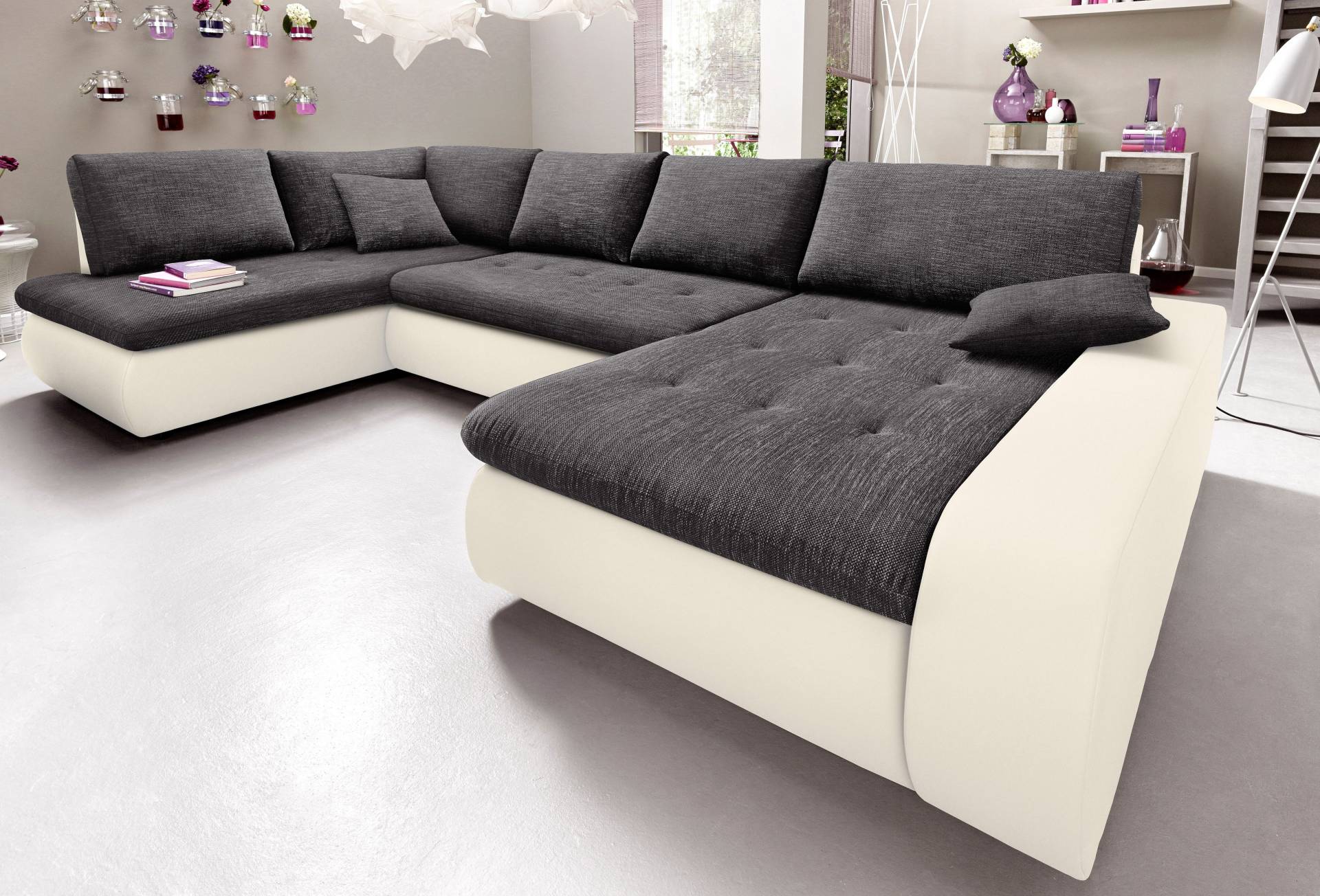 TRENDMANUFAKTUR Wohnlandschaft »Indie, toller Sitzkomfort, aufwendige Detailverarbeitung, U-Form«, wahlweise mit Bettfunktion TRENDMANUFAKTUR Wohnlandschaft »Indie, toller Sitzkomfort, aufwendige Detailverarbeitung, U-Form«, wahlweise mit Bettfunktion von TRENDMANUFAKTUR