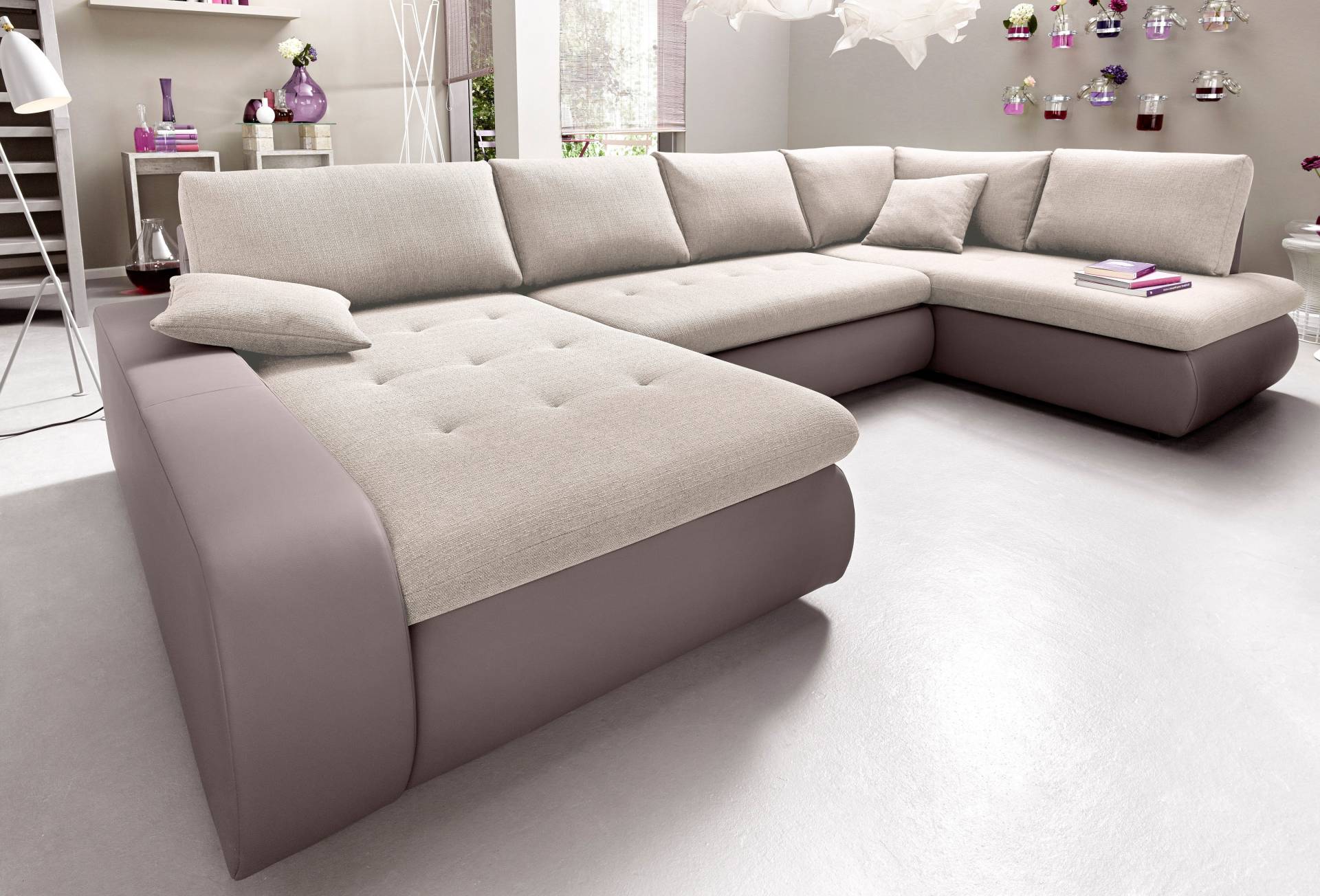 TRENDMANUFAKTUR Wohnlandschaft »Indie, toller Sitzkomfort, aufwendige Detailverarbeitung, U-Form«, wahlweise mit Bettfunktion TRENDMANUFAKTUR Wohnlandschaft »Indie, toller Sitzkomfort, aufwendige Detailverarbeitung, U-Form«, wahlweise mit Bettfunktion von TRENDMANUFAKTUR