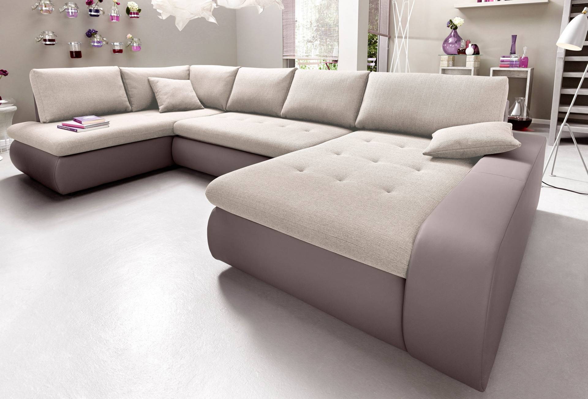 TRENDMANUFAKTUR Wohnlandschaft »Indie, toller Sitzkomfort, aufwendige Detailverarbeitung, U-Form«, wahlweise mit Bettfunktion TRENDMANUFAKTUR Wohnlandschaft »Indie, toller Sitzkomfort, aufwendige Detailverarbeitung, U-Form«, wahlweise mit Bettfunktion von TRENDMANUFAKTUR