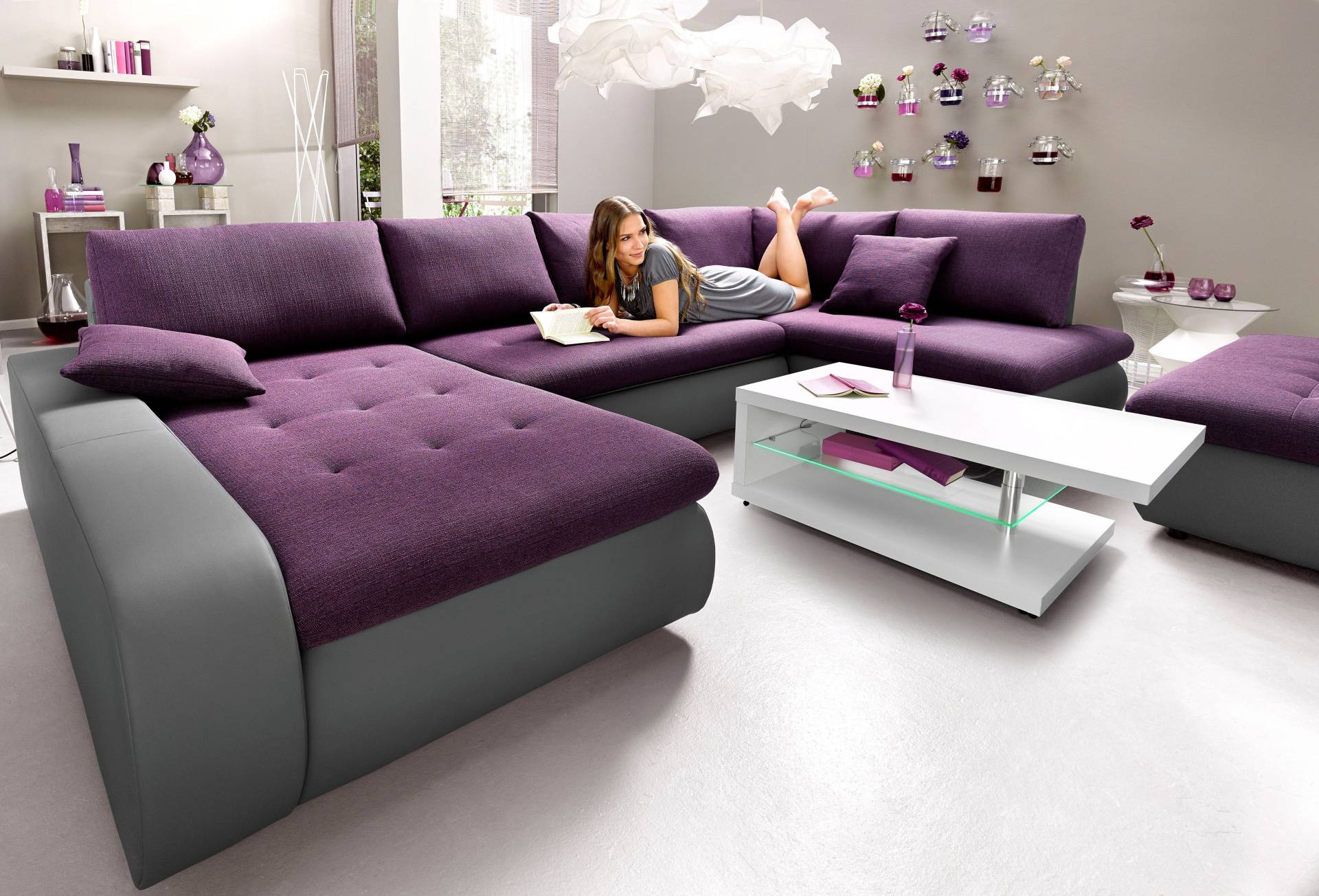 TRENDMANUFAKTUR Wohnlandschaft »Indie, toller Sitzkomfort, aufwendige Detailverarbeitung, U-Form«, wahlweise mit Bettfunktion TRENDMANUFAKTUR Wohnlandschaft »Indie, toller Sitzkomfort, aufwendige Detailverarbeitung, U-Form«, wahlweise mit Bettfunktion von TRENDMANUFAKTUR