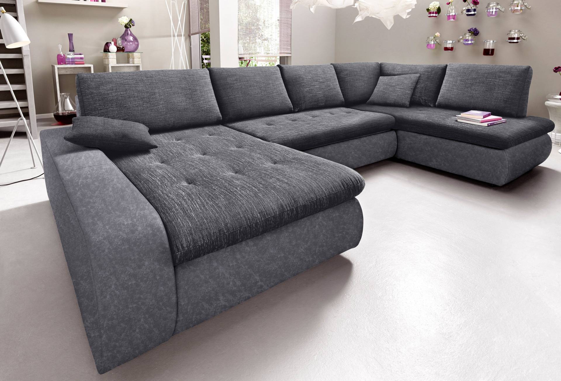 TRENDMANUFAKTUR Wohnlandschaft »Indie, toller Sitzkomfort, aufwendige Detailverarbeitung, U-Form«, wahlweise mit Bettfunktion TRENDMANUFAKTUR Wohnlandschaft »Indie, toller Sitzkomfort, aufwendige Detailverarbeitung, U-Form«, wahlweise mit Bettfunktion von TRENDMANUFAKTUR