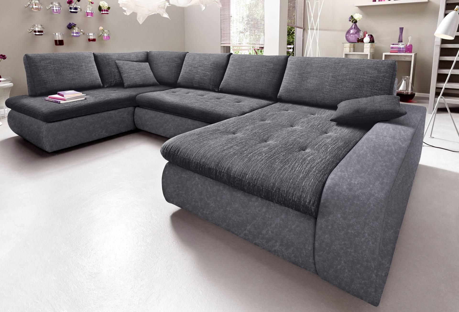 TRENDMANUFAKTUR Wohnlandschaft »Indie, toller Sitzkomfort, aufwendige Detailverarbeitung, U-Form«, wahlweise mit Bettfunktion TRENDMANUFAKTUR Wohnlandschaft »Indie, toller Sitzkomfort, aufwendige Detailverarbeitung, U-Form«, wahlweise mit Bettfunktion von TRENDMANUFAKTUR