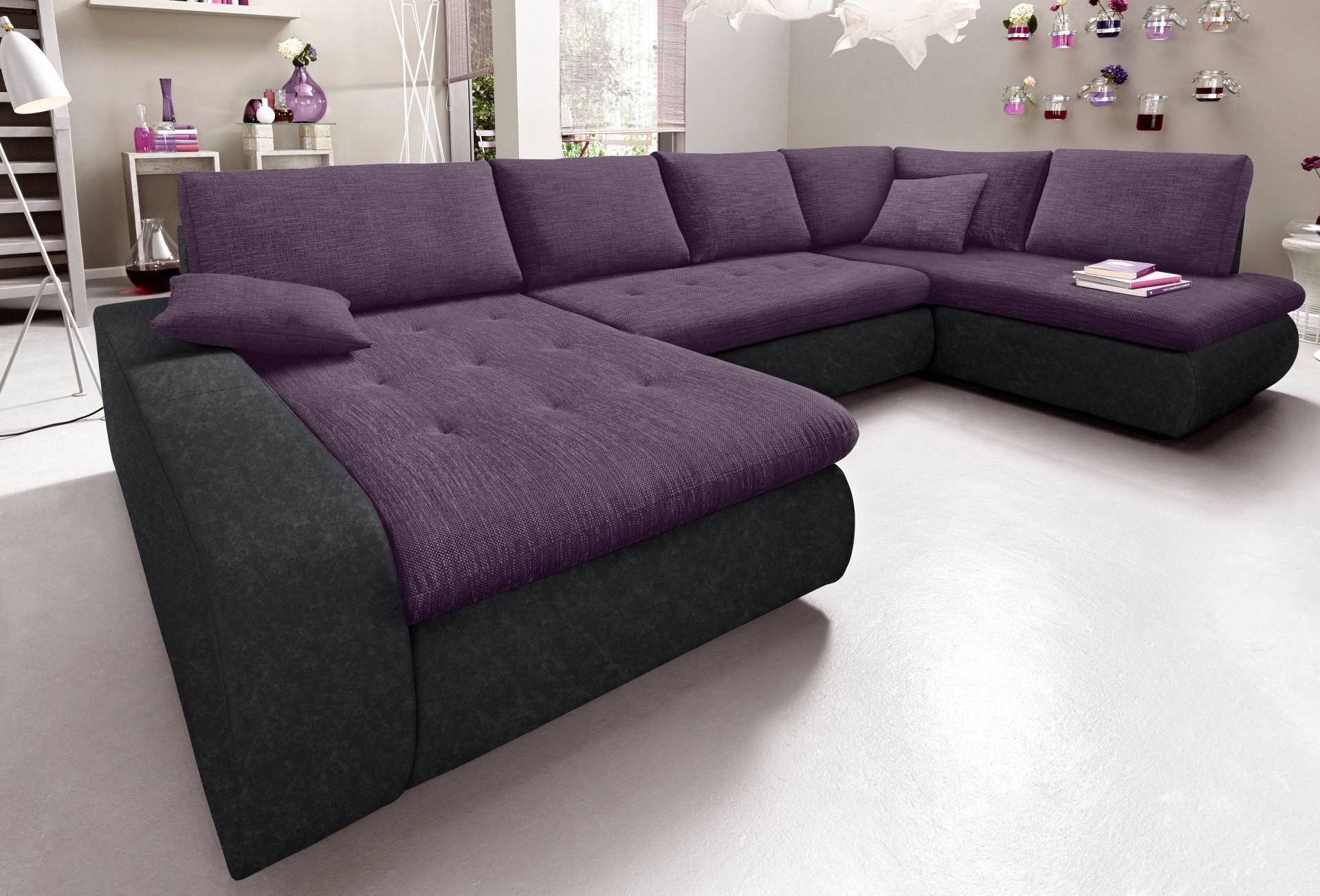 TRENDMANUFAKTUR Wohnlandschaft »Indie, toller Sitzkomfort, aufwendige Detailverarbeitung, U-Form«, wahlweise mit Bettfunktion TRENDMANUFAKTUR Wohnlandschaft »Indie, toller Sitzkomfort, aufwendige Detailverarbeitung, U-Form«, wahlweise mit Bettfunktion von TRENDMANUFAKTUR
