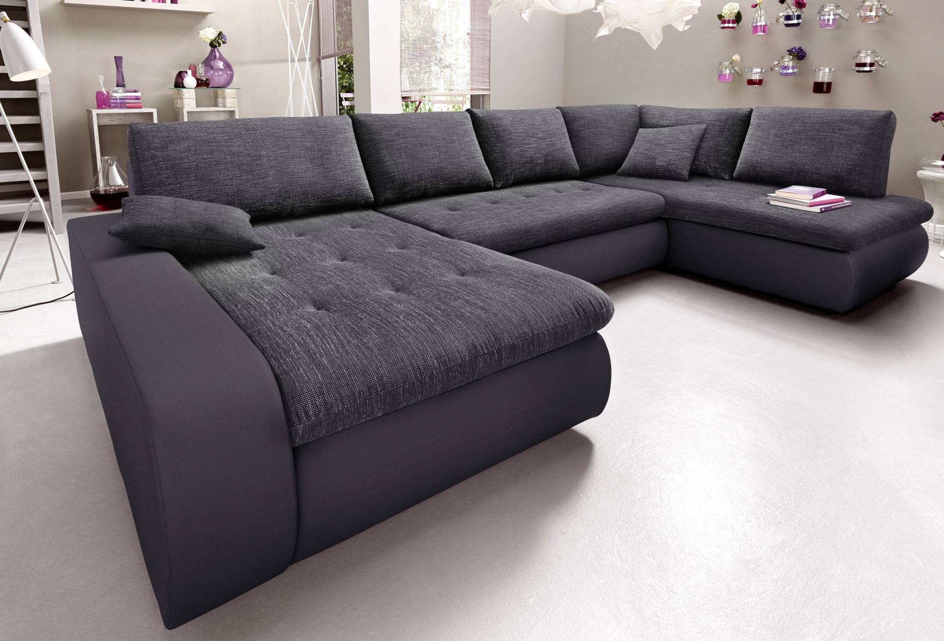 TRENDMANUFAKTUR Wohnlandschaft »Indie, toller Sitzkomfort, aufwendige Detailverarbeitung, U-Form«, wahlweise mit Bettfunktion TRENDMANUFAKTUR Wohnlandschaft »Indie, toller Sitzkomfort, aufwendige Detailverarbeitung, U-Form«, wahlweise mit Bettfunktion von TRENDMANUFAKTUR