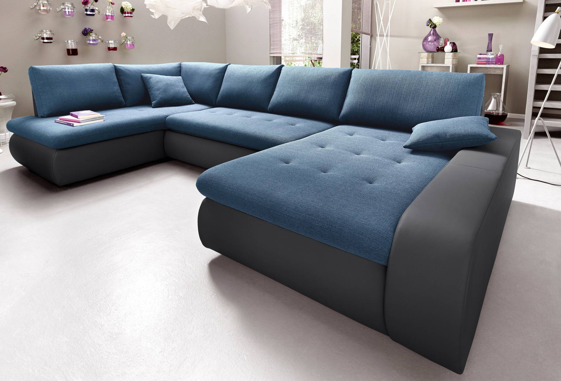 TRENDMANUFAKTUR Wohnlandschaft »Indie, toller Sitzkomfort, aufwendige Detailverarbeitung, U-Form«, wahlweise mit Bettfunktion TRENDMANUFAKTUR Wohnlandschaft »Indie, toller Sitzkomfort, aufwendige Detailverarbeitung, U-Form«, wahlweise mit Bettfunktion von TRENDMANUFAKTUR