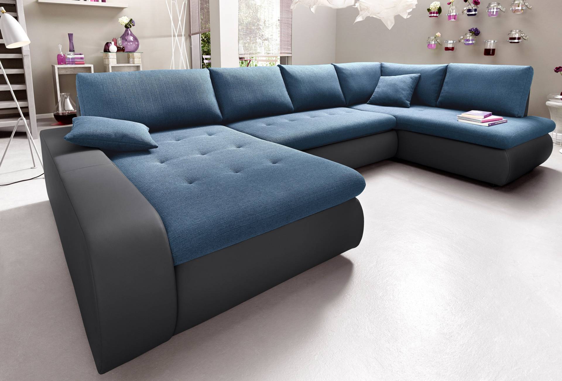TRENDMANUFAKTUR Wohnlandschaft »Indie, toller Sitzkomfort, aufwendige Detailverarbeitung, U-Form«, wahlweise mit Bettfunktion TRENDMANUFAKTUR Wohnlandschaft »Indie, toller Sitzkomfort, aufwendige Detailverarbeitung, U-Form«, wahlweise mit Bettfunktion von TRENDMANUFAKTUR