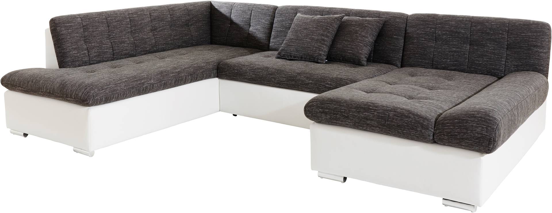 TRENDMANUFAKTUR Wohnlandschaft »Reggae modern und bequem, aktueller Materialmix, U-Form«, inkl. verstellbare Armlehne, wahlweise mit Bettfunktion TRENDMANUFAKTUR Wohnlandschaft »Reggae modern und bequem, aktueller Materialmix, U-Form«, inkl. verstellbare Armlehne, wahlweise mit Bettfunktion von TRENDMANUFAKTUR