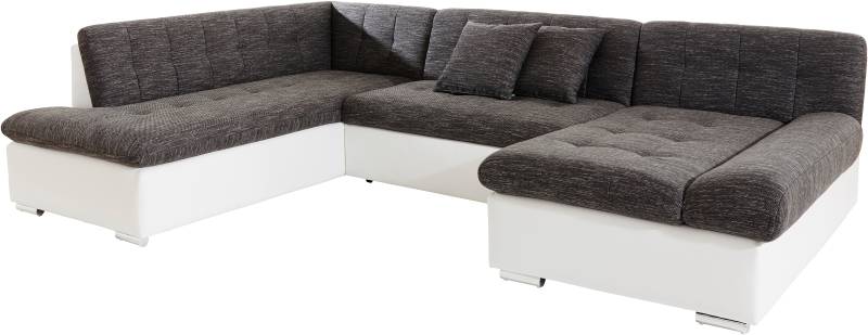 TRENDMANUFAKTUR Wohnlandschaft »Reggae modern und bequem, aktueller Materialmix, U-Form«, inkl. verstellbare Armlehne, wahlweise mit Bettfunktion TRENDMANUFAKTUR Wohnlandschaft »Reggae modern und bequem, aktueller Materialmix, U-Form«, inkl. verstellbare Armlehne, wahlweise mit Bettfunktion von TRENDMANUFAKTUR