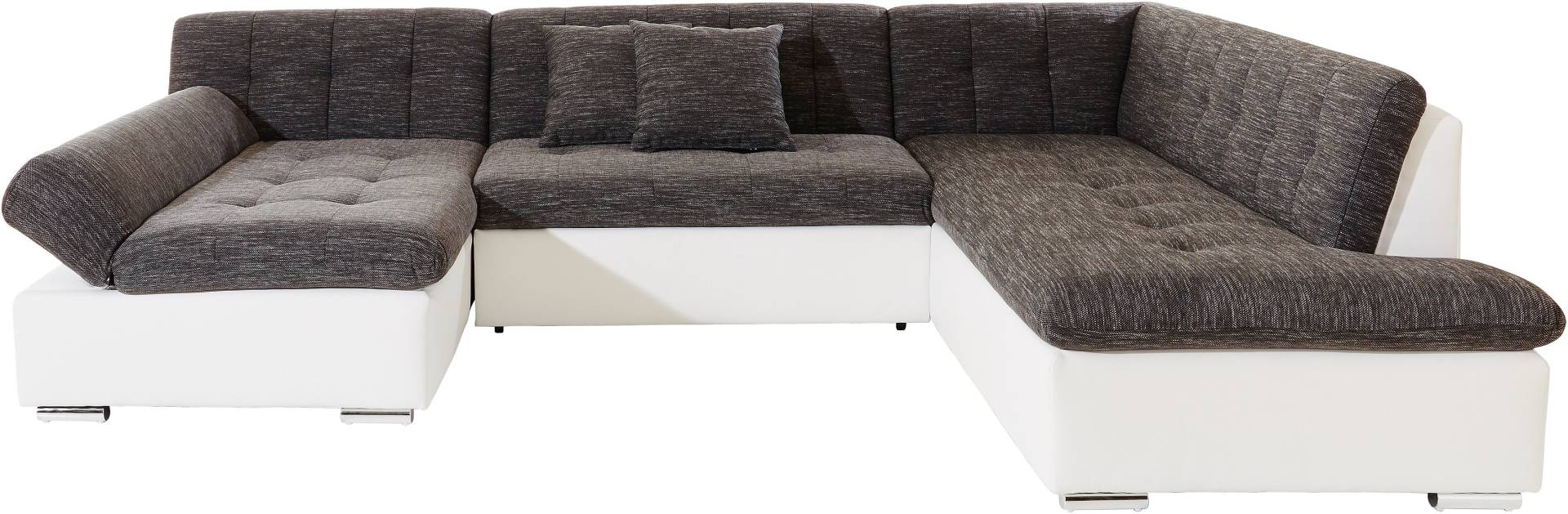 TRENDMANUFAKTUR Wohnlandschaft »Reggae modern und bequem, aktueller Materialmix, U-Form«, inkl. verstellbare Armlehne, wahlweise mit Bettfunktion TRENDMANUFAKTUR Wohnlandschaft »Reggae modern und bequem, aktueller Materialmix, U-Form«, inkl. verstellbare Armlehne, wahlweise mit Bettfunktion von TRENDMANUFAKTUR