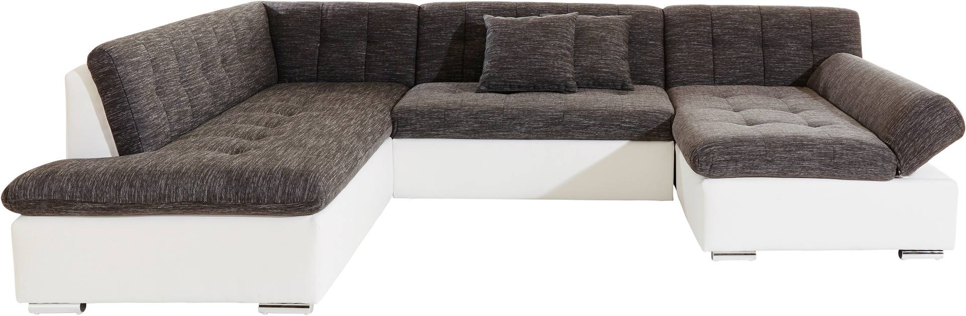 TRENDMANUFAKTUR Wohnlandschaft »Reggae modern und bequem, aktueller Materialmix, U-Form«, inkl. verstellbare Armlehne, wahlweise mit Bettfunktion TRENDMANUFAKTUR Wohnlandschaft »Reggae modern und bequem, aktueller Materialmix, U-Form«, inkl. verstellbare Armlehne, wahlweise mit Bettfunktion von TRENDMANUFAKTUR