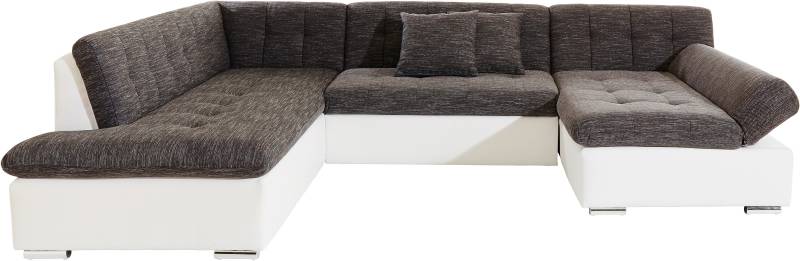 TRENDMANUFAKTUR Wohnlandschaft »Reggae modern und bequem, aktueller Materialmix, U-Form«, inkl. verstellbare Armlehne, wahlweise mit Bettfunktion TRENDMANUFAKTUR Wohnlandschaft »Reggae modern und bequem, aktueller Materialmix, U-Form«, inkl. verstellbare Armlehne, wahlweise mit Bettfunktion von TRENDMANUFAKTUR