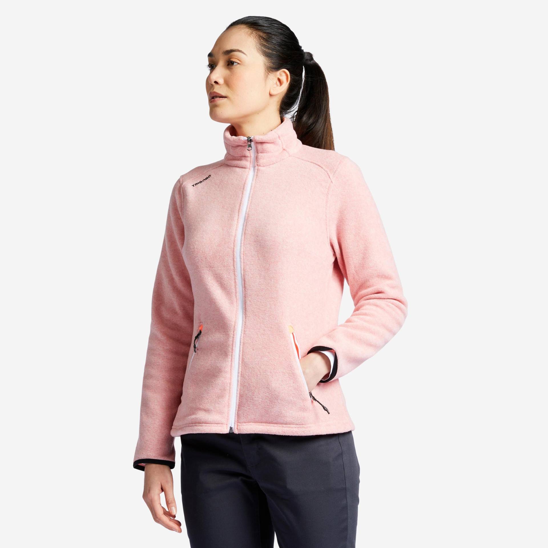 Fleece - Sailing 100 Damen Dunkelrosa 36 von TRIBORD