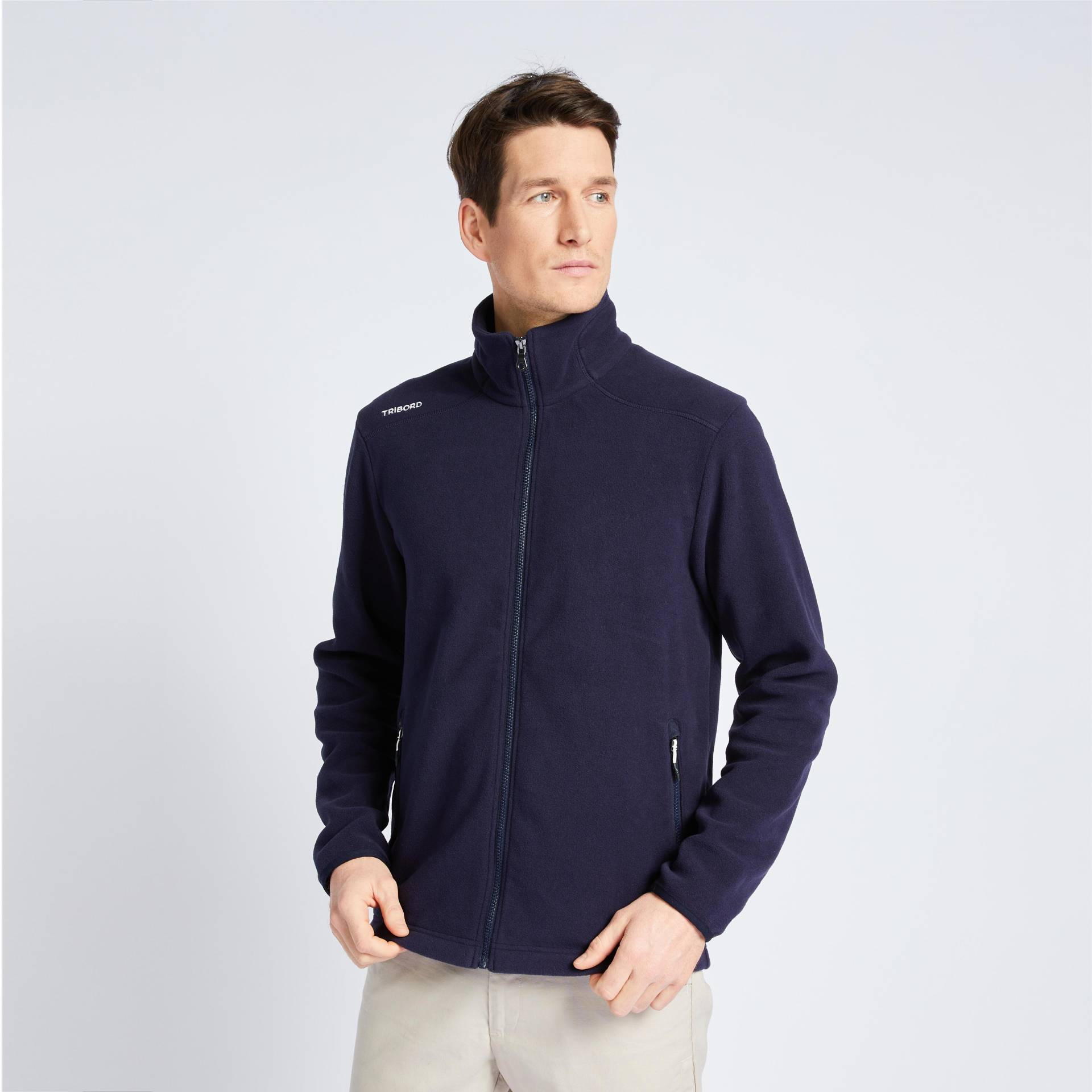 TRIBORD - Fleece Sailing 100, für Herren, Charcoal Black, Größe L von TRIBORD