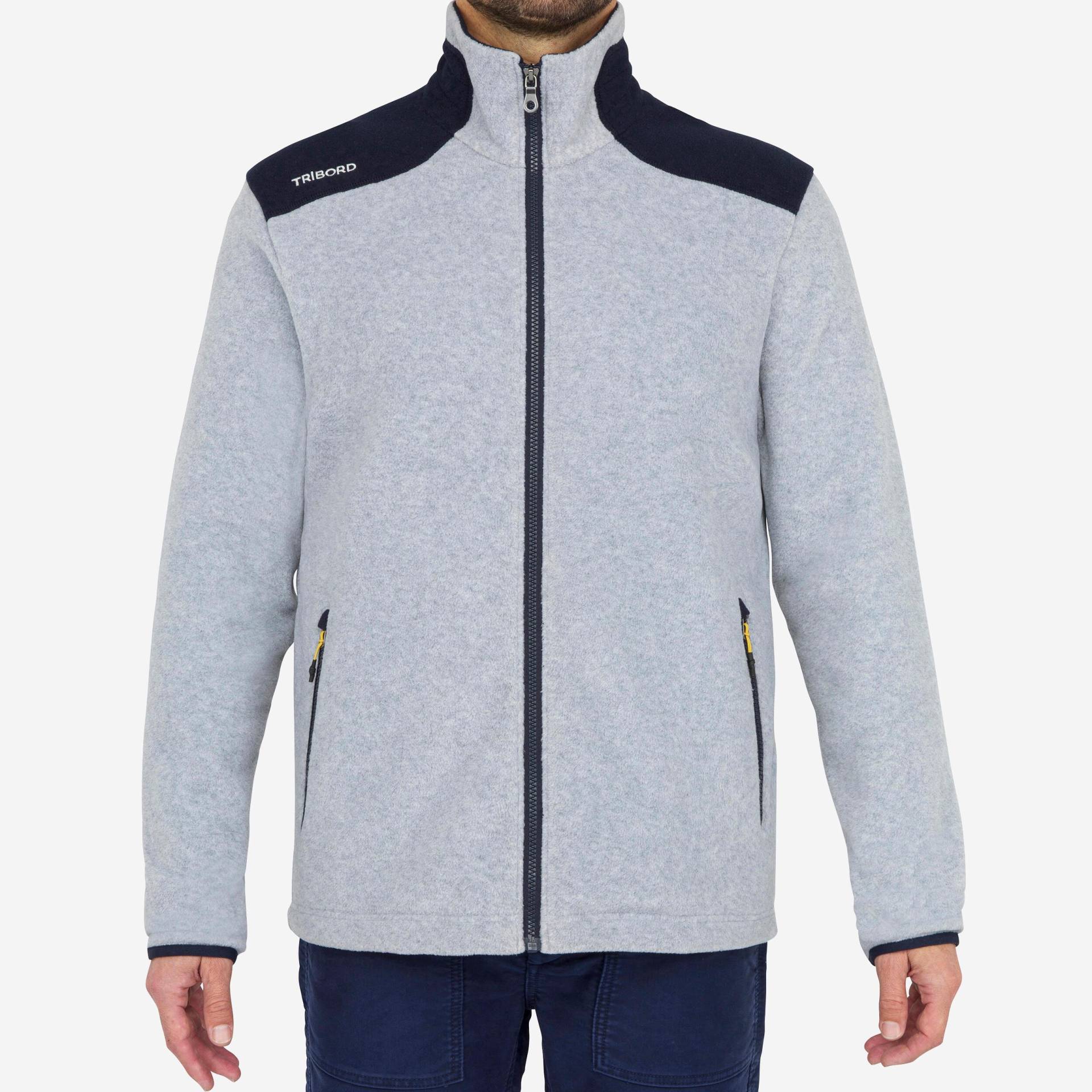 TRIBORD - Fleece Sailing 100, für Herren, Taubengrau, Größe M von TRIBORD