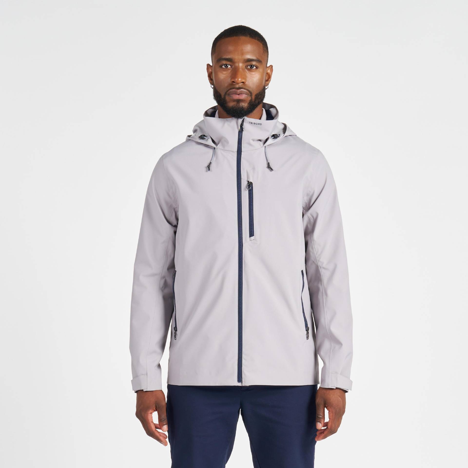 Jacke - Sailing 300 Herren Taubengrau L von TRIBORD