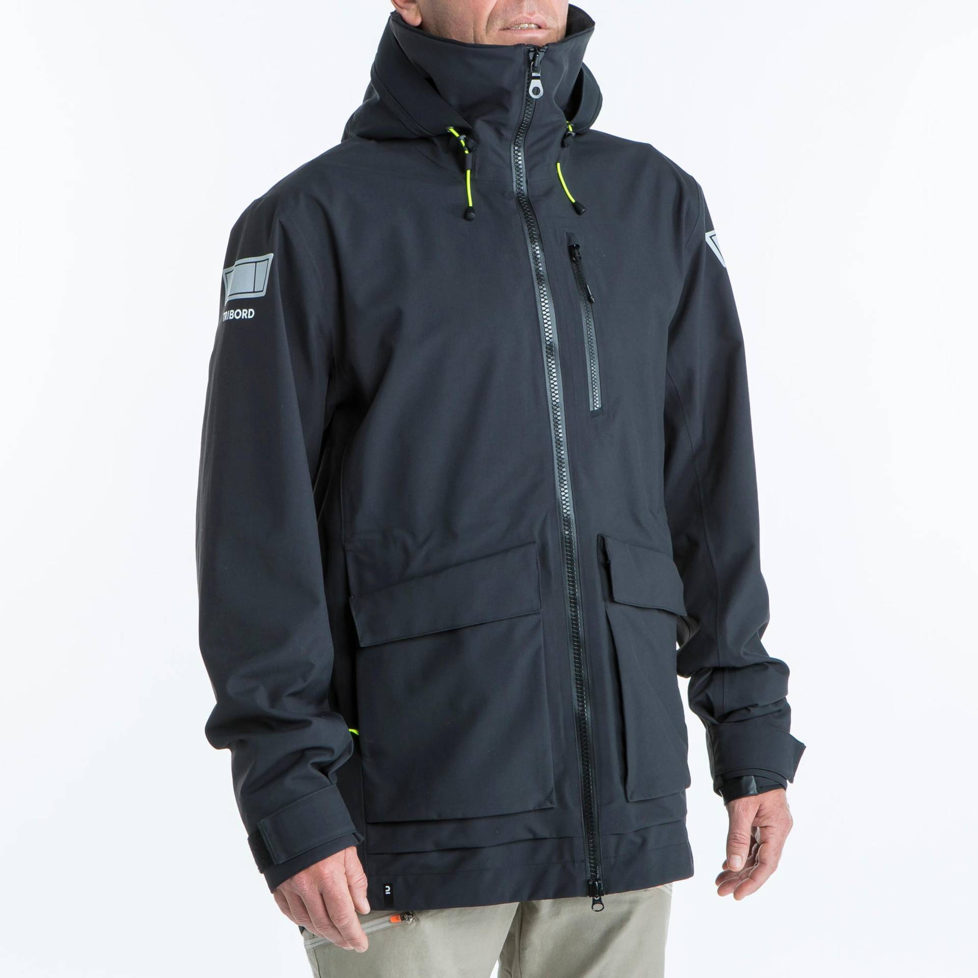 Jacke - Sailing 500 Herren Schwarz Leicht L von TRIBORD