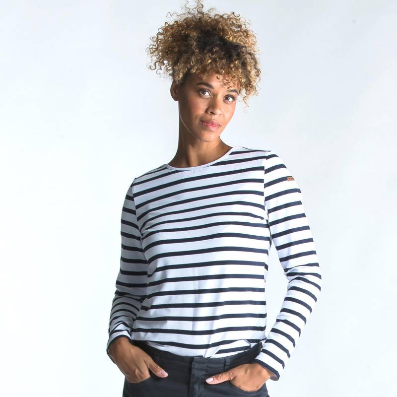 Langarmshirt - Sailing 100 Damen Schneeweiss 36 von TRIBORD