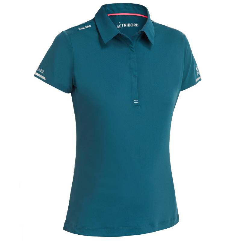 Poloshirt Kurzarm - Sailing 500 Damen Mittelblau 40 von TRIBORD