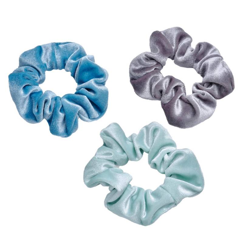 Body Mind and Soul Scrunchie Yoga Samt Blau von TRISA