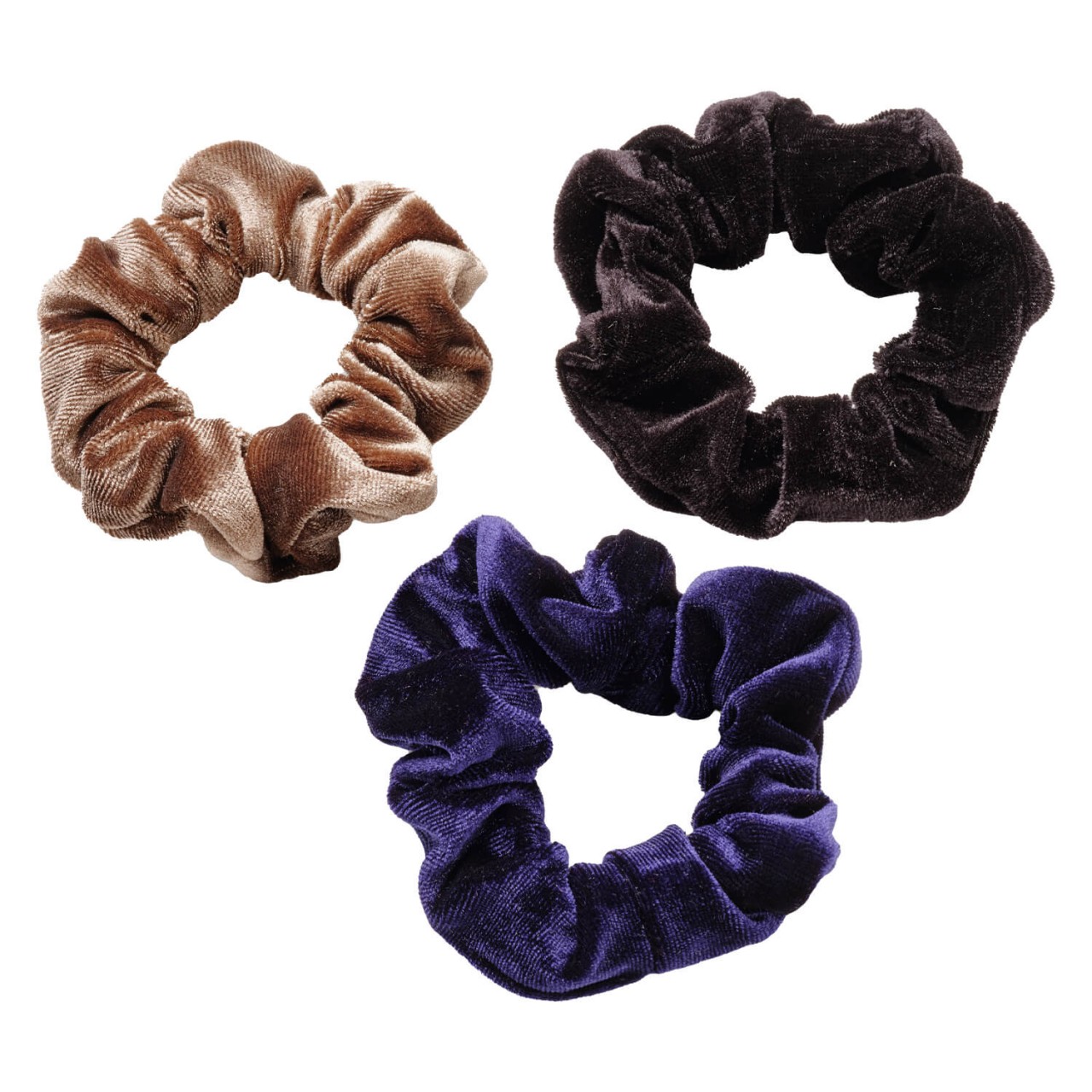 Body Mind and Soul Scrunchie Yoga Samt Schwarz von TRISA