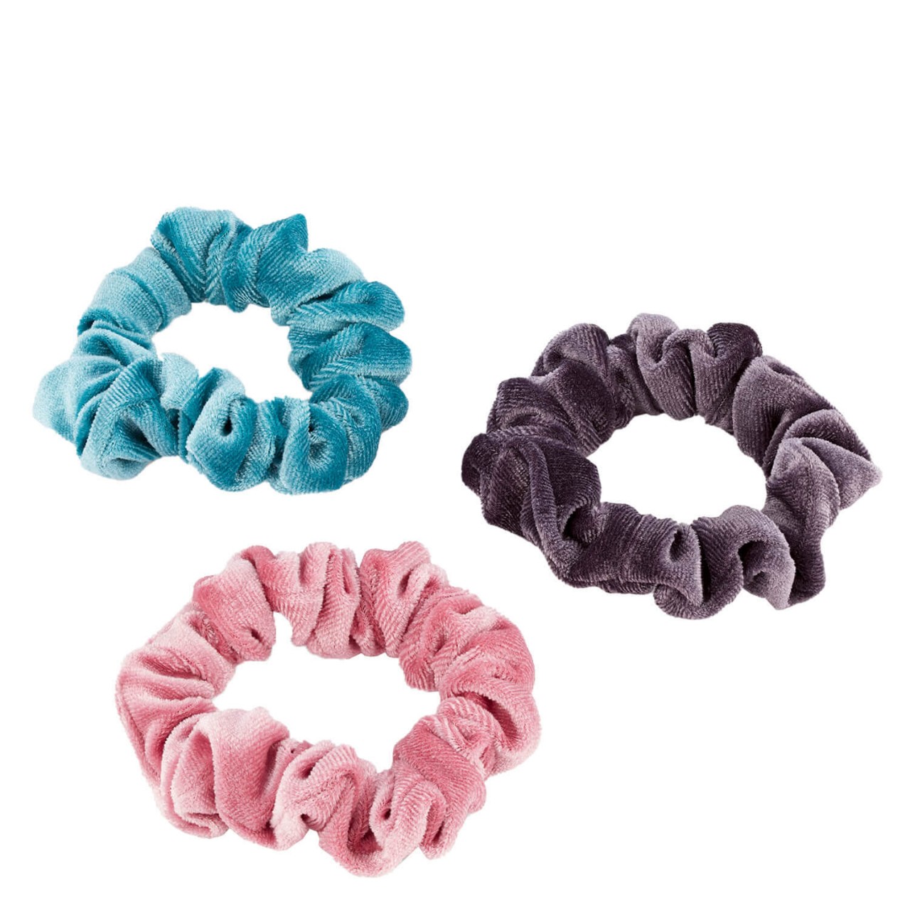 Samt Scrunchie, mint, rosa & violett von TRISA