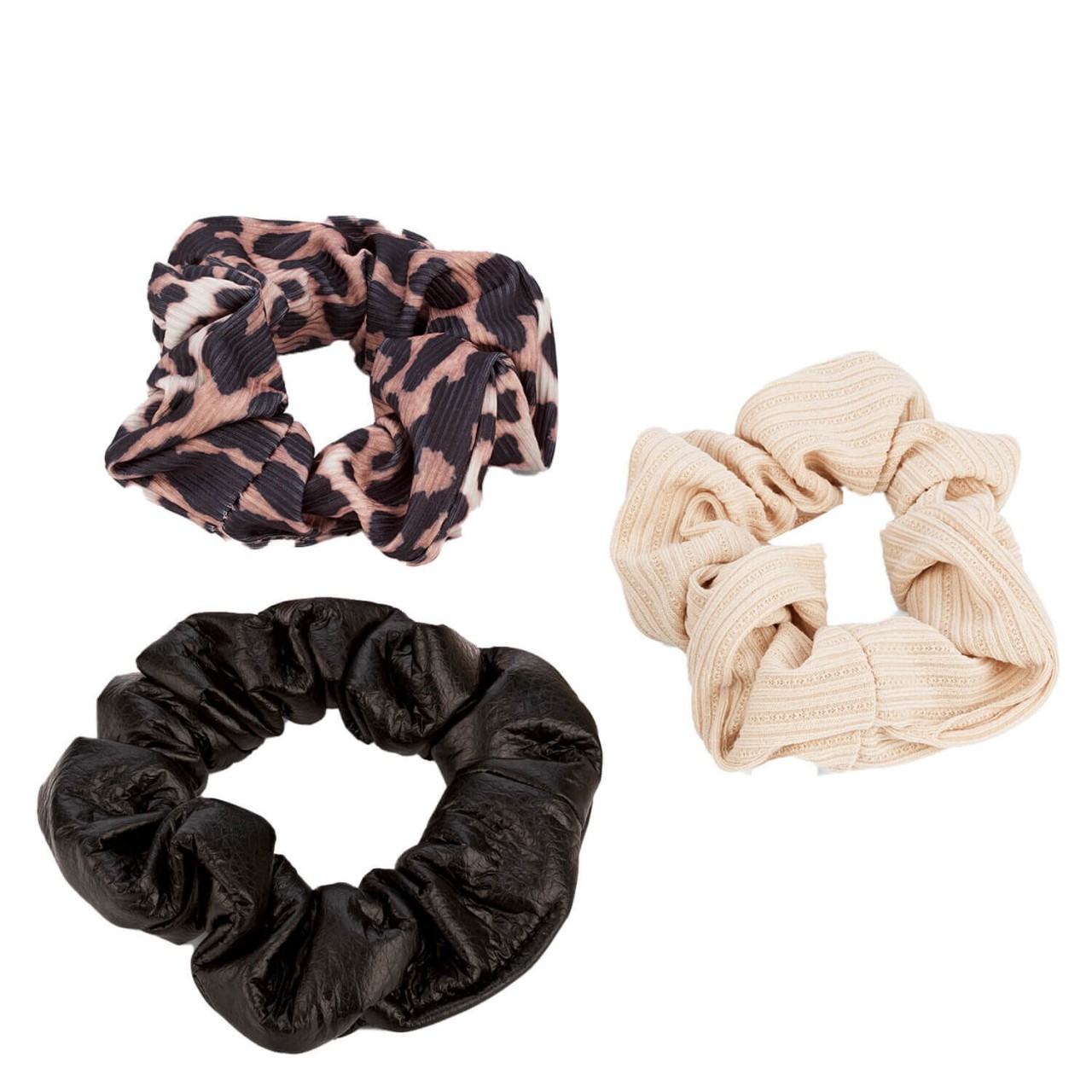 Scrunchie mit Animalprint, schwarz, beige & braun von TRISA