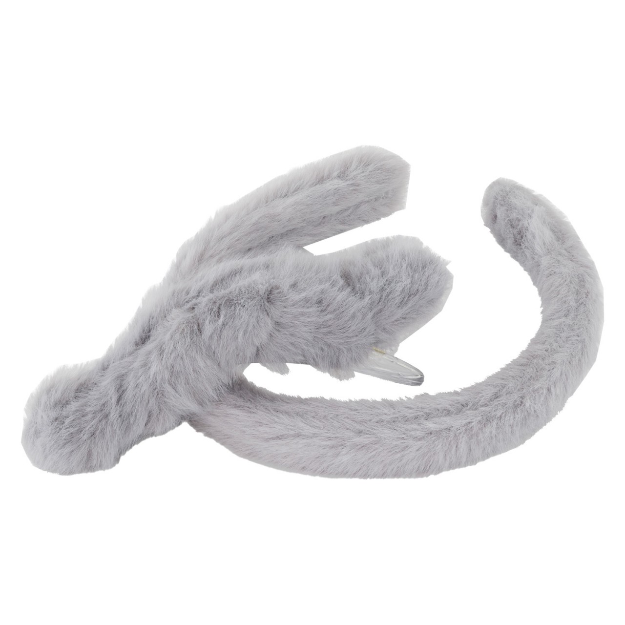 TRISA Hair - Fake Fur Hairband & Hair Clip, grey von TRISA