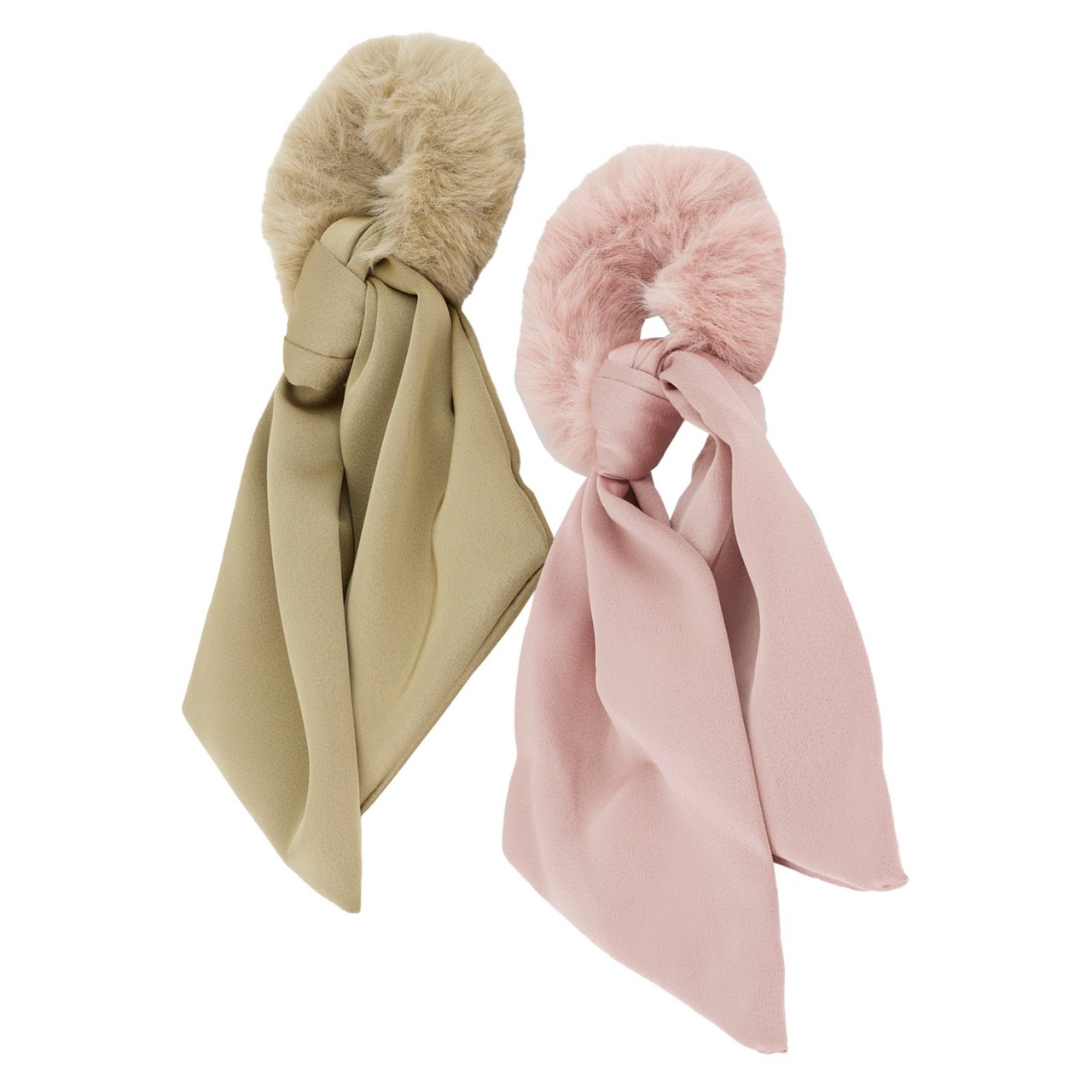 TRISA Hair - Fake Fur Scrunchie, rose beige von TRISA