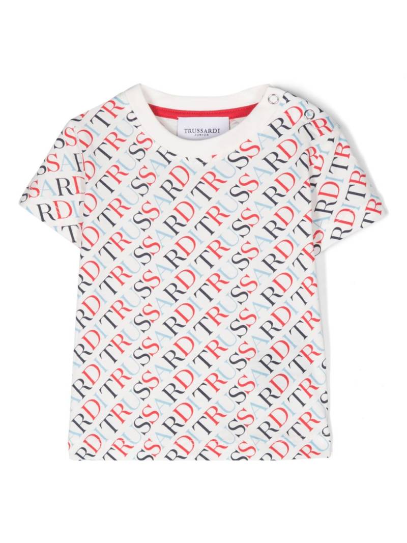 TRUSSARDI JUNIOR all-over logo-print T-shirt - White von TRUSSARDI JUNIOR