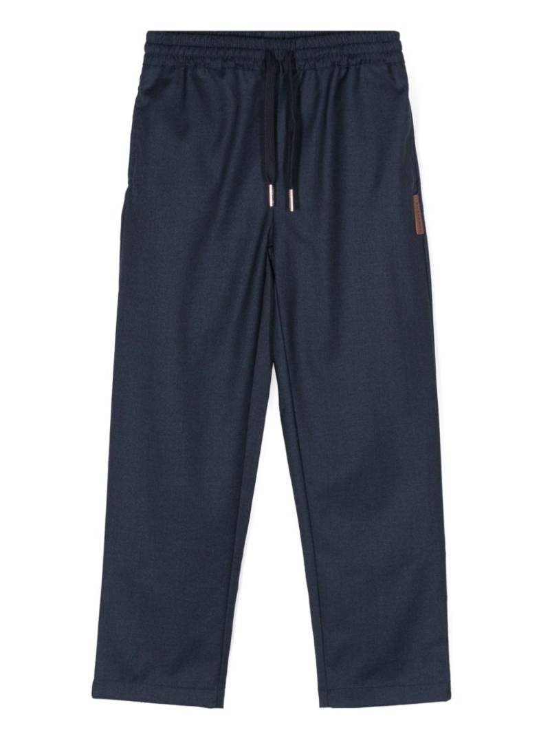 TRUSSARDI JUNIOR appliqué-logo trousers - Blue von TRUSSARDI JUNIOR