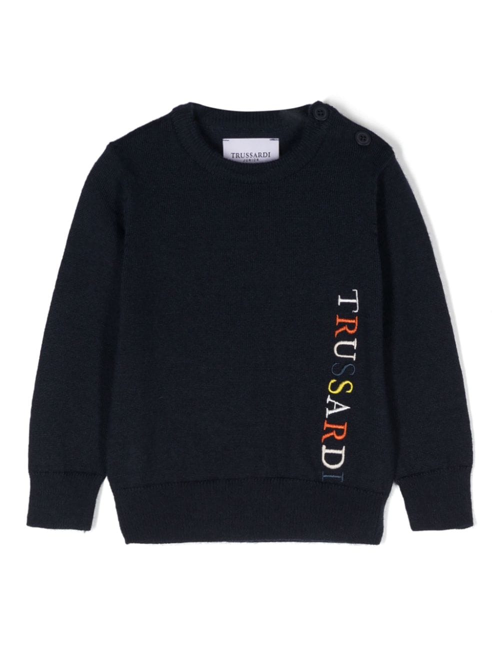 TRUSSARDI JUNIOR embroidered-logo sweat - Blue von TRUSSARDI JUNIOR